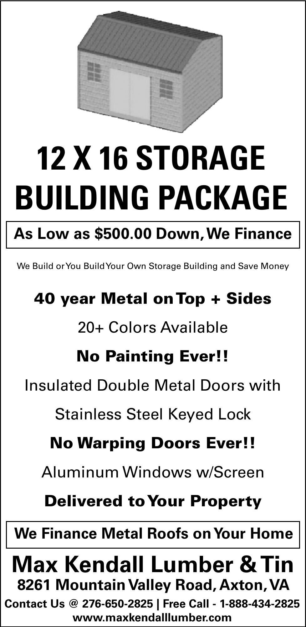 MAX KENDALL LUMBER CO.